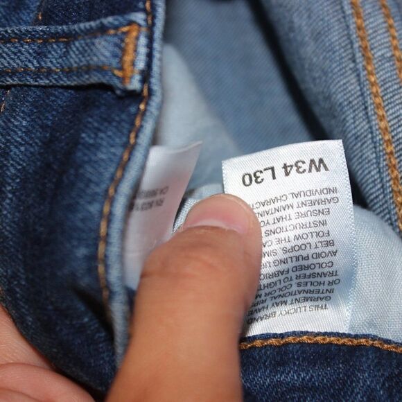 NEWLucky Brand Blue Athletic Slim Mid-Rise Jeans Mens Size W34 - Picture 9 of 12